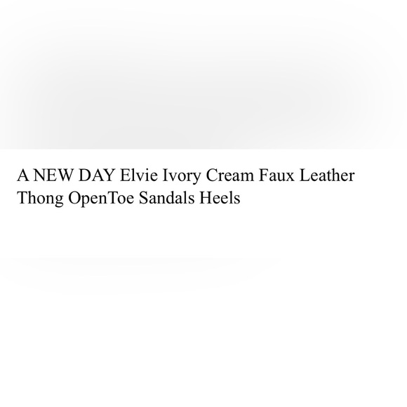 A NEW DAY Elvie Ivory Thong OpenToe Cushioned Sandals Chunk Heel Mule sz 9 - Picture 6 of 6